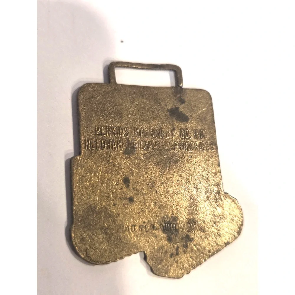 1940's Caterpillar Tractor Fob PERKINS Machinery Co Needham Hts Springfield